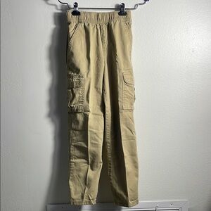 Place Tan Cargo Pants with Elastic Waistband 10 slim